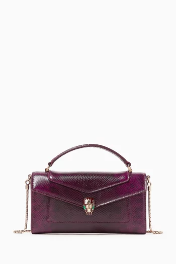 Serpenti Forever Phone Case in Karung Leather