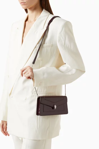 Serpenti Forever Chain Pochette in Calf Leather