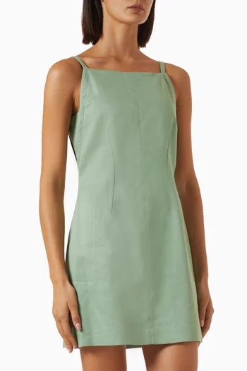 Apron Mini Dress in Linen