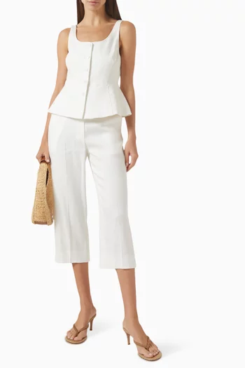 Capri Pants in Linen-viscose