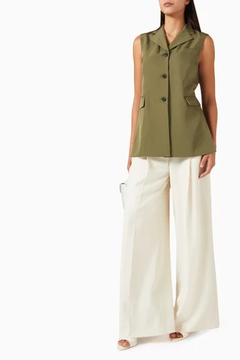 Vented Vest in Twill
