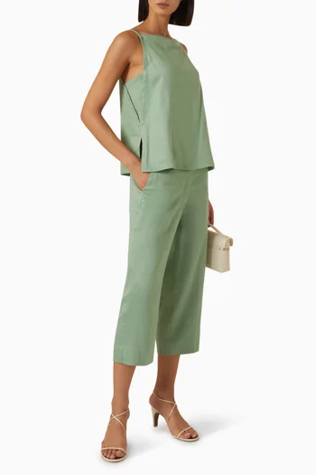 Apron Top in Linen-viscose