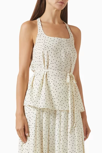 Halter Neck Polka Dot Top