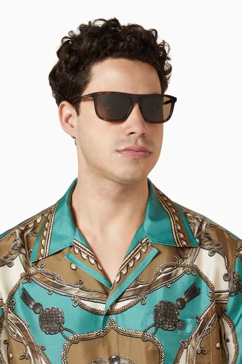 Square Frame Sunglasses in Acetate