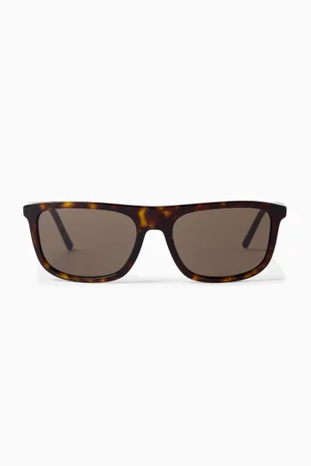 Square Frame Sunglasses in Acetate