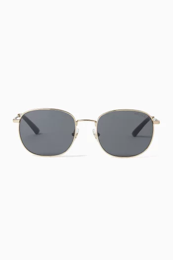 Round Sunglasses in Metal