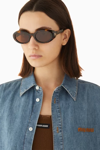 Oval Sunglasses in Acetate
