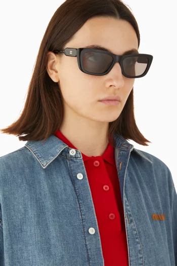 Rectangular Sunglasses in Acetate