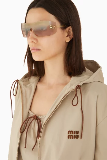 Rectangular Sunglasses in Metal