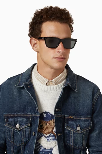 Rectangular Sunglasses in Acetate