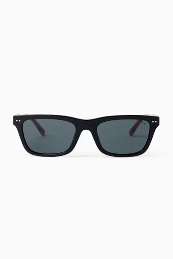 Rectangular Sunglasses in Acetate