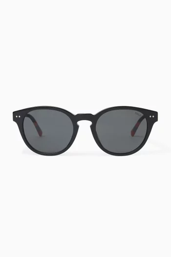 Round Sunglasses in Acetate