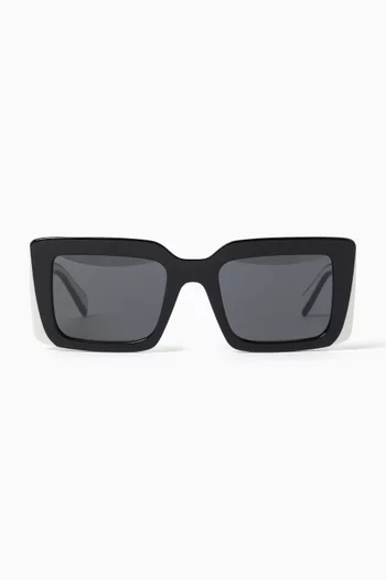 Rectangular Sunglasses in Acetate