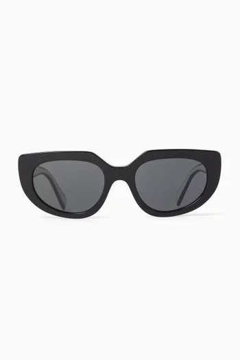 Oval Sunglasses in Acetate