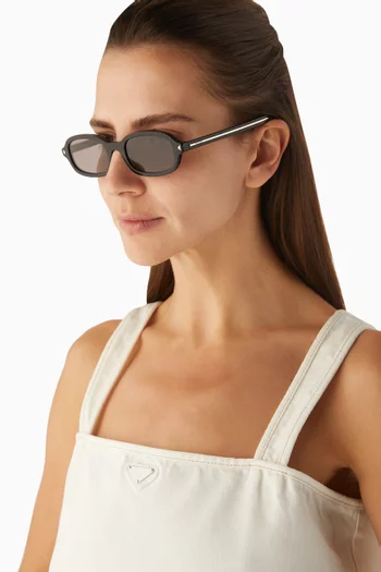 Oval Sunglasses in Acetate