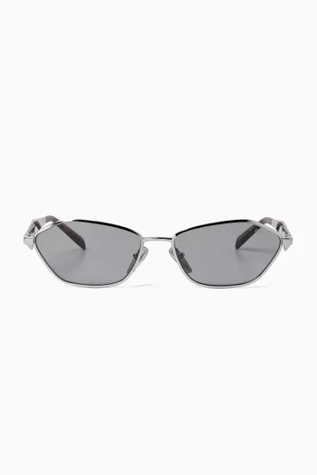 Irregular Sunglasses in Metal