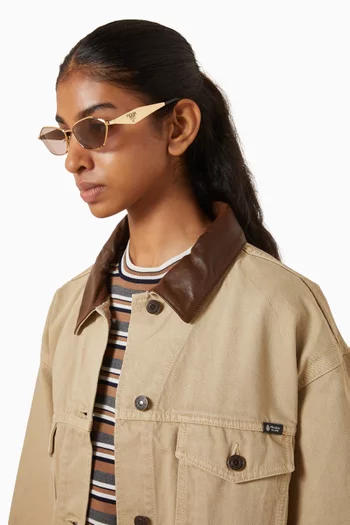 Geometric-shape Sunglasses in Metal