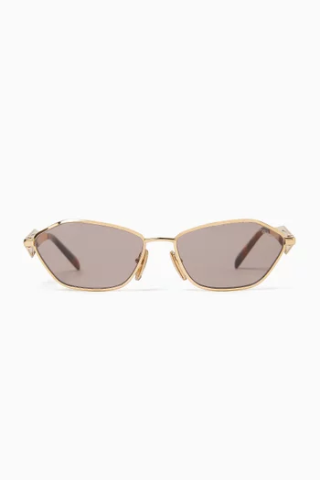 Geometric-shape Sunglasses in Metal
