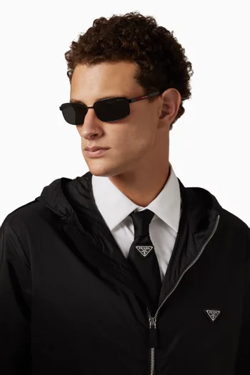 Rectangular Sunglasses in Metal