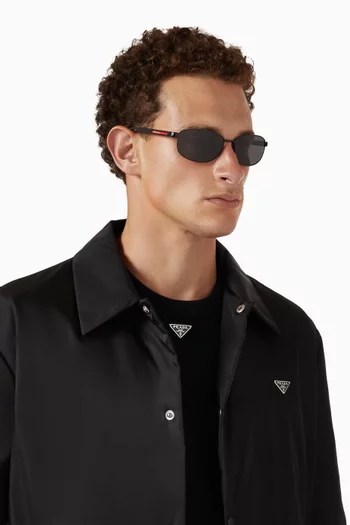 Oval Sunglasses in Metal