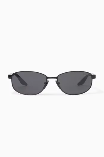 Oval Sunglasses in Metal