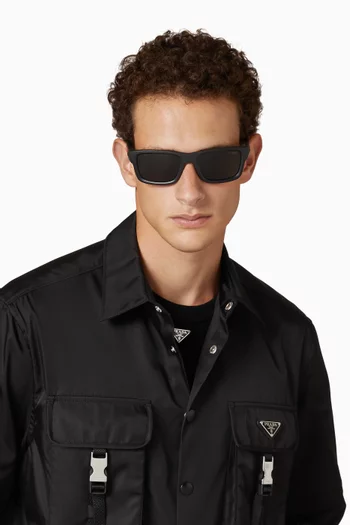 Irregular Sunglasses in Acetate