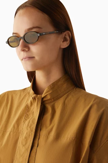 Khal Bio Based Oval Sunglasses in Acetate