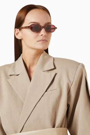 Khal Bio Based Oval Sunglasses in Acetate