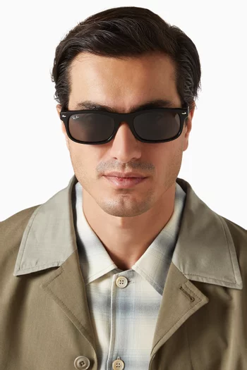 Rectangular Sunglasses in Acetate