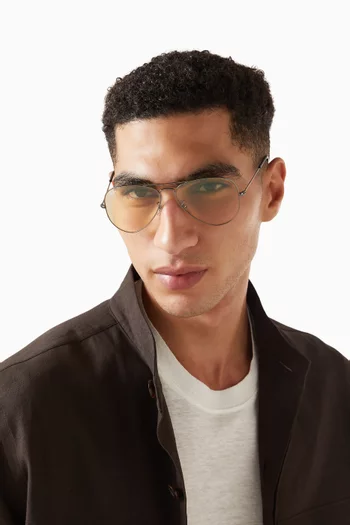Aviator Gradient Sunglasses in Metal