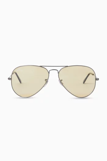 Aviator Gradient Sunglasses in Metal