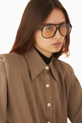Bill Square Sunglasses in Acetate