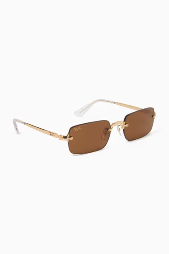 By A$AP ROCKY Rectangle Sunglasses in Metal