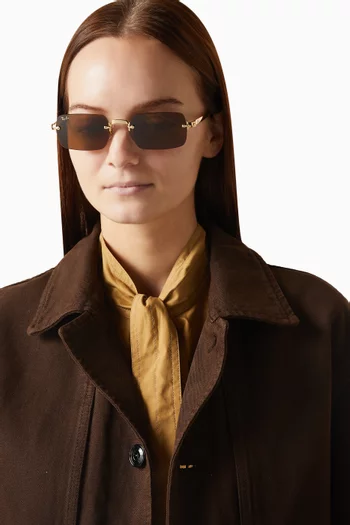By A$AP ROCKY Rectangle Sunglasses in Metal
