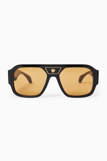 Medusa Square Sunglasses in Acetate
