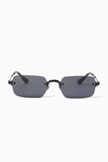 x A$AP Rocky Rectangular Sunglasses in Metal