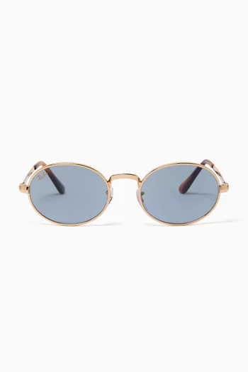 x A$AP Rocky Oval Sunglasses in Gold-tone Metal