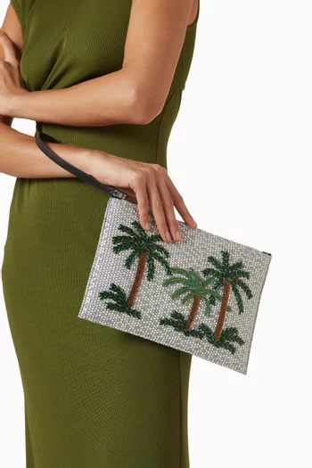 Oasis Embroidered Pouch