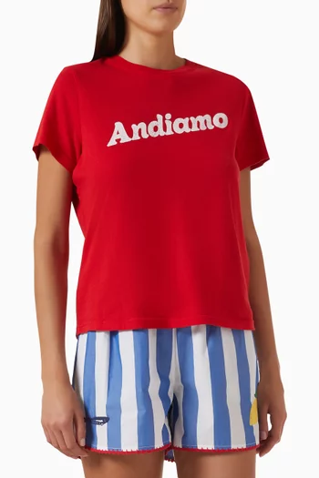 x Giadzy Crewneck T-shirt in Cotton