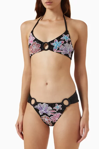 Aura Bloom Beaded Bikini Top