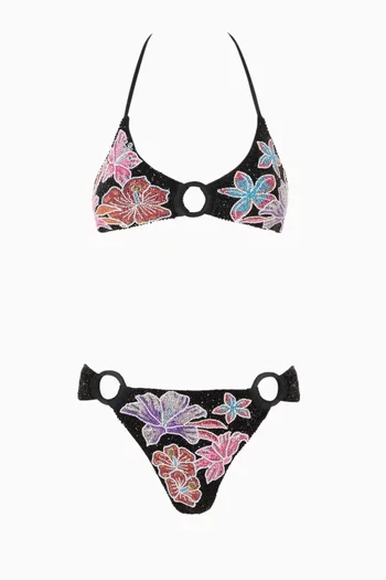 Aura Bloom Beaded Bikini Top