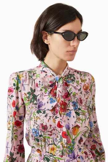 Cat-eye Sunglasses in Recycled Acetate