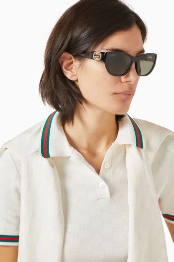 Cat-eye Embellished Sunglasses