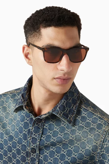 Square Frame Sunglasses in Recycled Acetate