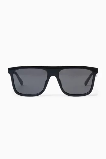 Square Frame Sunglasses in Recycled Acetate
