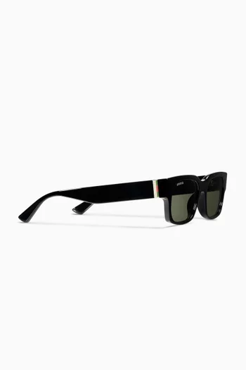Square Frame Sunglasses in Recycled Acetate