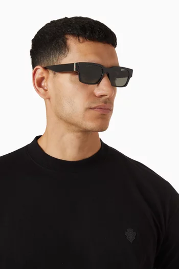 Square Frame Sunglasses in Recycled Acetate