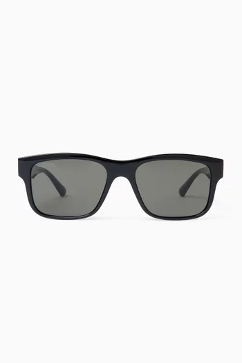 Square Frame Sunglasses in Acetate