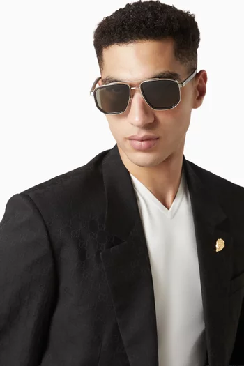 Aviator Sunglasses in Acetate & Metal