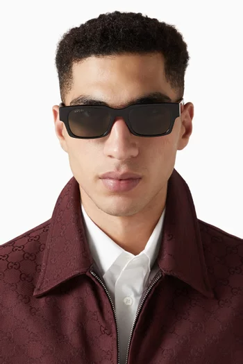 Square Frame Sunglasses in Recycled Acetate